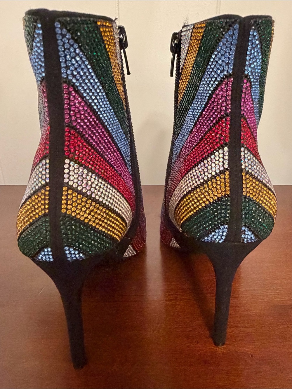 INC International Concepts Reisa2 Rainbow Rhinestone Ankle Booties 6 NWOT - Picture 8 of 11